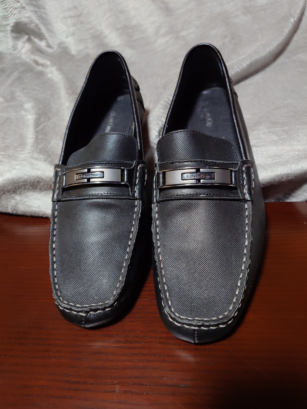 Calvin Klein Men's Black Leather Loafers